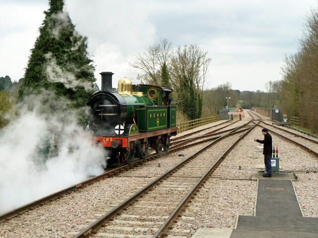 Running round at East Grinstead, Bluebell Railway
