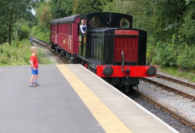 Watching the train arrive at Middleton park